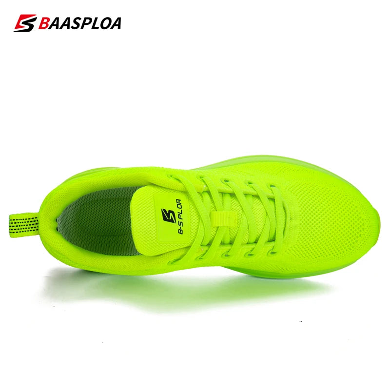 Baasploa Men Running Shoes 2024 New Fashion Lightweight Breathable Sports Shoes Male Outdoor Casual Lace Up Walking Shoes