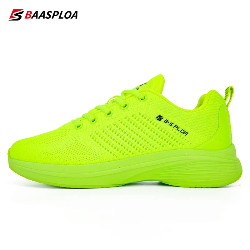 Baasploa Men Running Shoes 2024 New Fashion Lightweight Breathable Sports Shoes Male Outdoor Casual Lace Up Walking Shoes