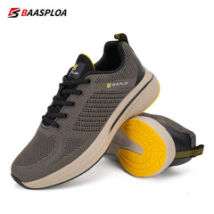 Baasploa Men Running Shoes 2024 New Fashion Lightweight Breathable Sports Shoes Male Outdoor Casual Lace Up Walking Shoes