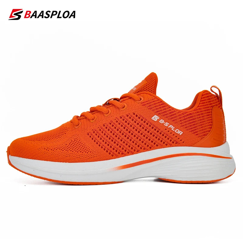 Baasploa Men Running Shoes 2024 New Fashion Lightweight Breathable Sports Shoes Male Outdoor Casual Lace Up Walking Shoes