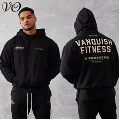 Men Oversized Pullover Hoodie Cotton Loose Sportswear Joggers Gym Sports Fitness Running Training Coat Casual Fashion Sweatshirt