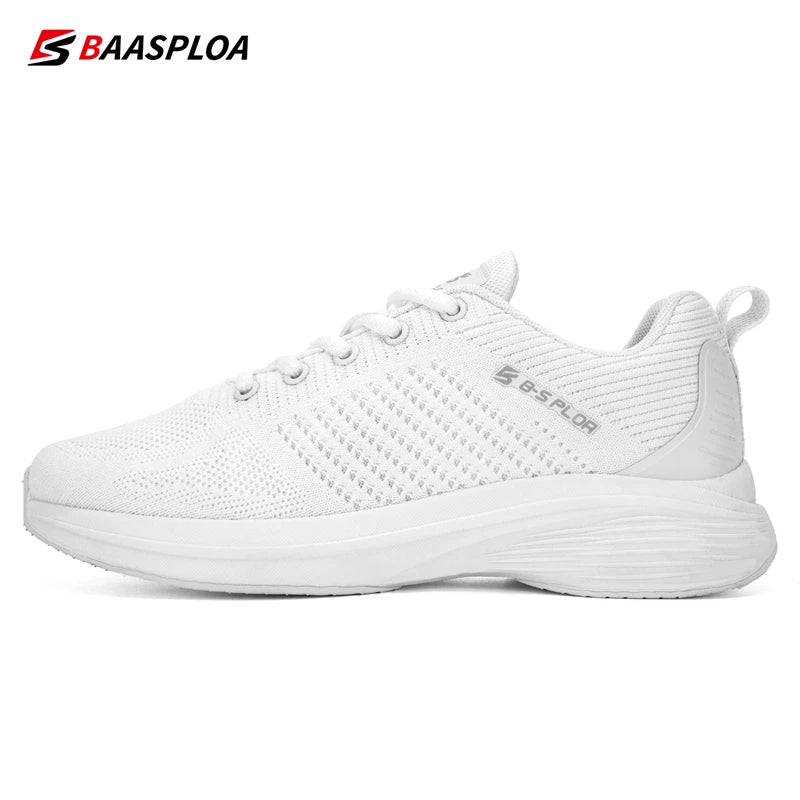 Baasploa Men Running Shoes 2024 New Fashion Lightweight Breathable Sports Shoes Male Outdoor Casual Lace Up Walking Shoes